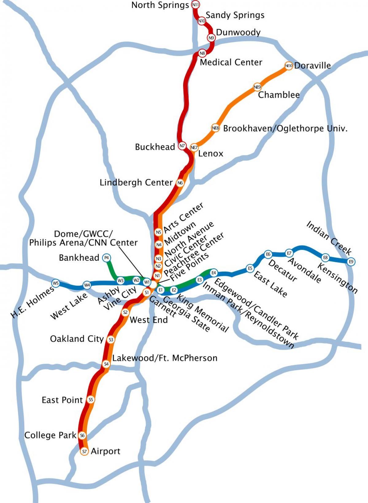 map of metro Atlanta