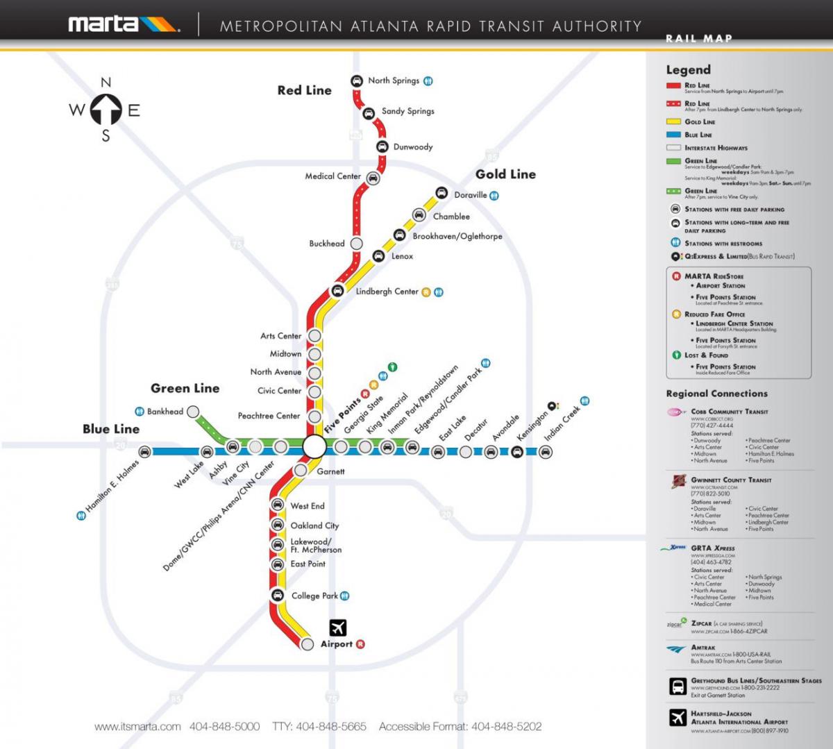MARTA subway map
