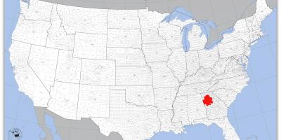 Atlanta on us map