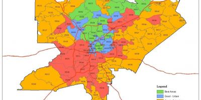 Zip code map of Atlanta