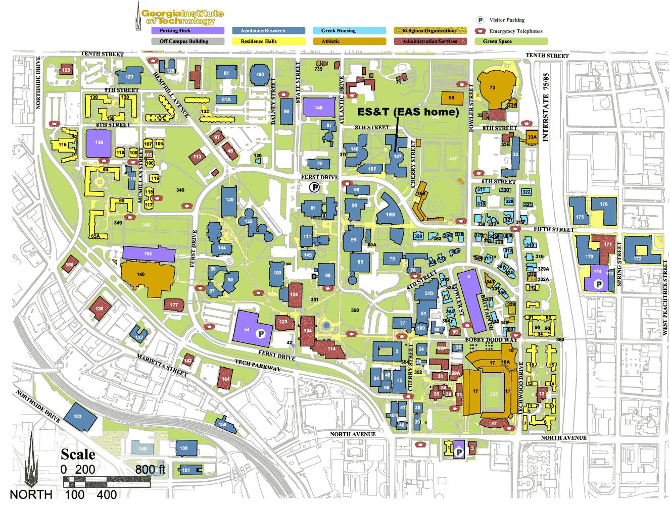 GATECH map - Georgia Institute of Technology map (United States of America)