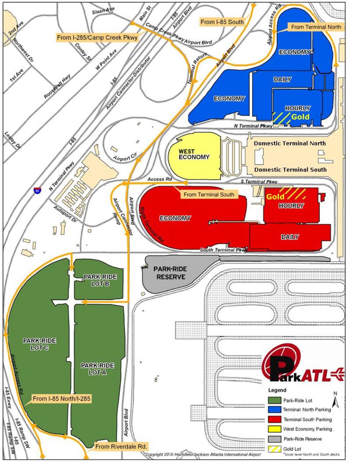 Atlanta Hartsfield airport parking map
