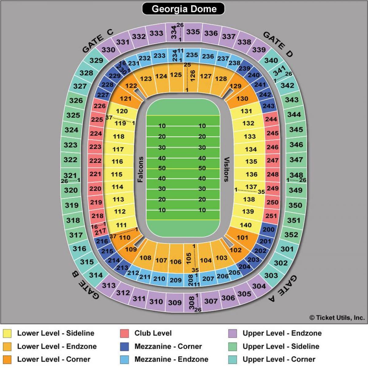 Ga Dome Seating Map Atlanta Falcons
