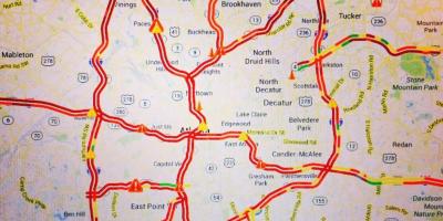 Map of Atlanta traffic