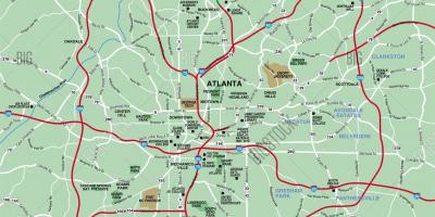 Greater Atlanta area map