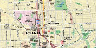 Map of midtown Atlanta